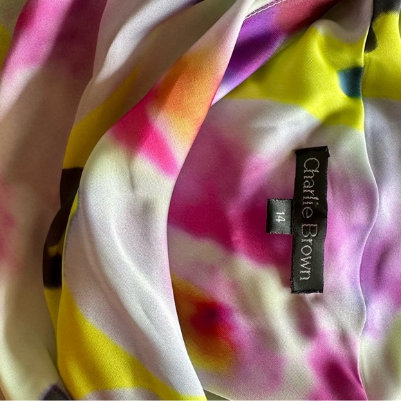 💕 Host Pick 💕 Charlie Brown Floral Satin Dress - Picture 4 of 5